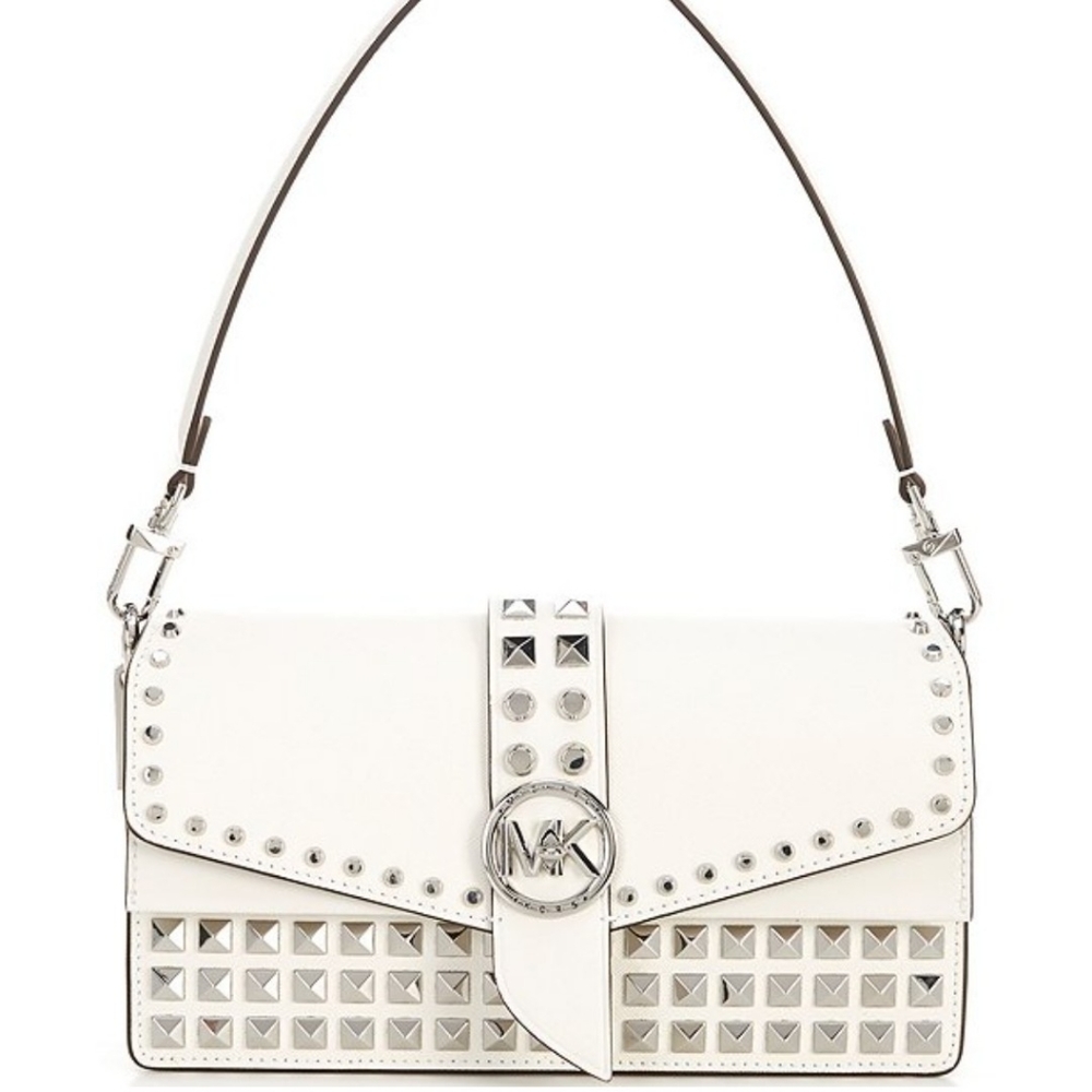 Michael KorsGreenwich Signature Semi Lux Medium ConvertibleStudded Shoulder Bag